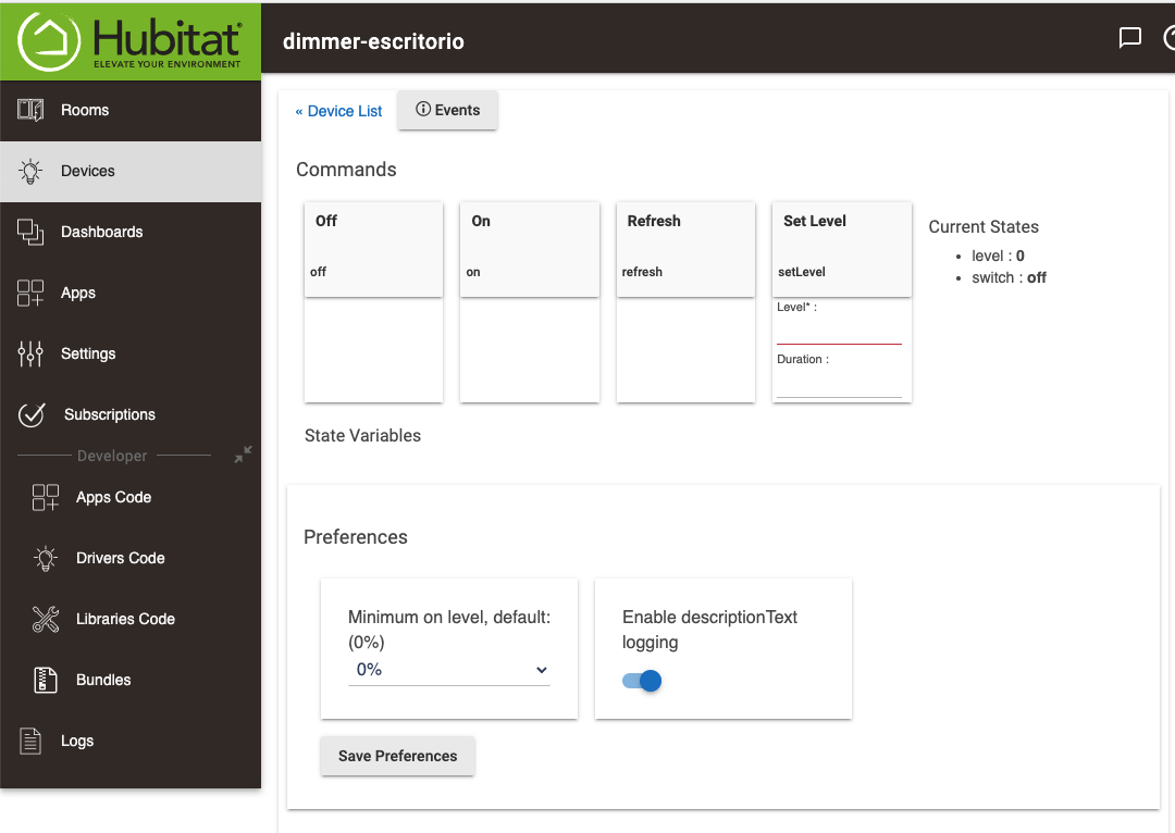 Virtual Device auto-created by the xAPPO/MQTT App and driver (1 of 3)
