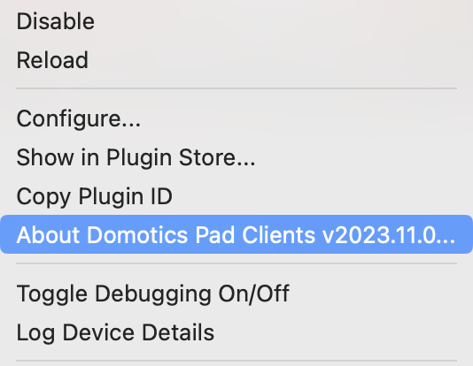 Domotics Pad Clients version