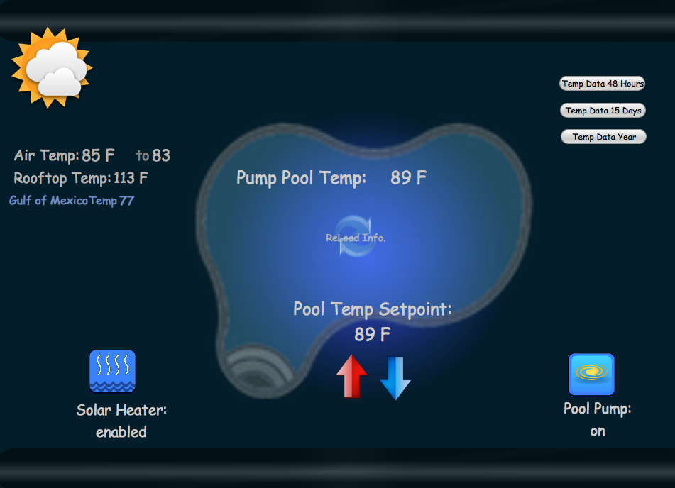 Pool control page