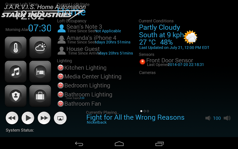 The way HousePad displays my control pages on any Android device in native display mode