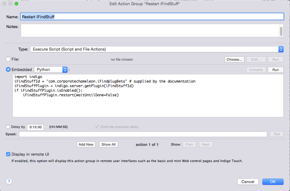 Restarting a plugin
