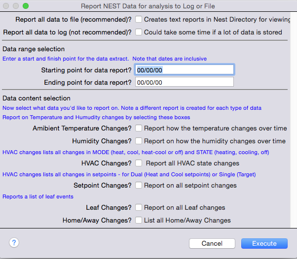 Report dialog