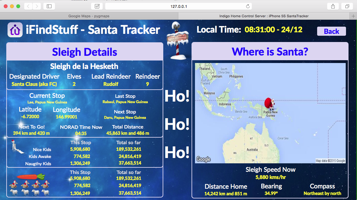 ST Tracker Control Page