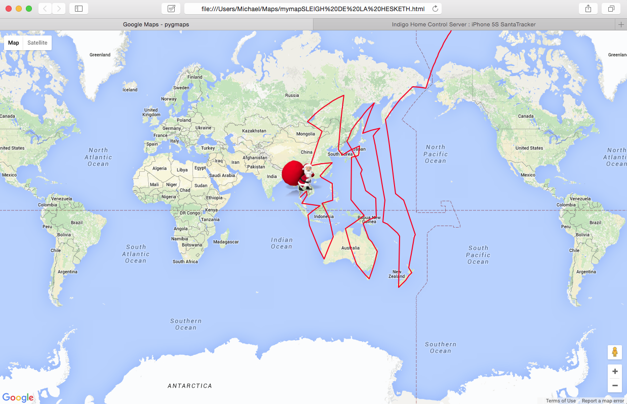 Santa Tracking Map
