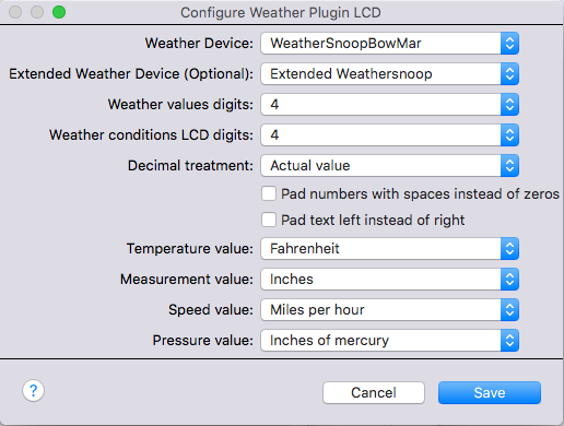 Weather LCD Config (updated v1.1.0)