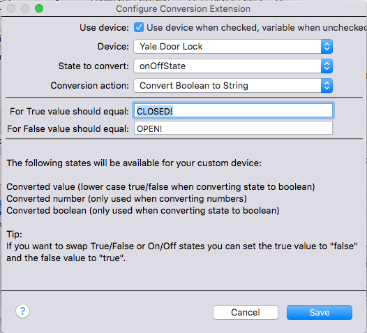 Convert Boolean to String Value