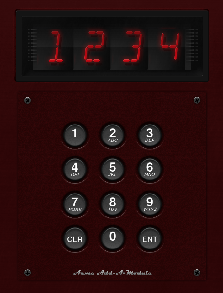 Example using LCD Creator and Room-O-Matic (Security)