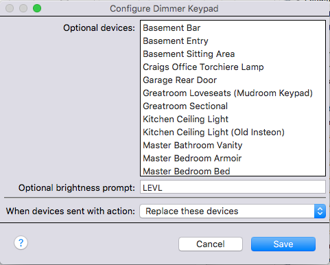 Dimmer Keypad Configuration