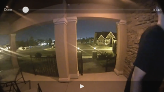 Skybell Nighttime (dim hue porch light at 5%)