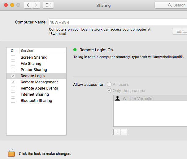 Screen shot of computer name.