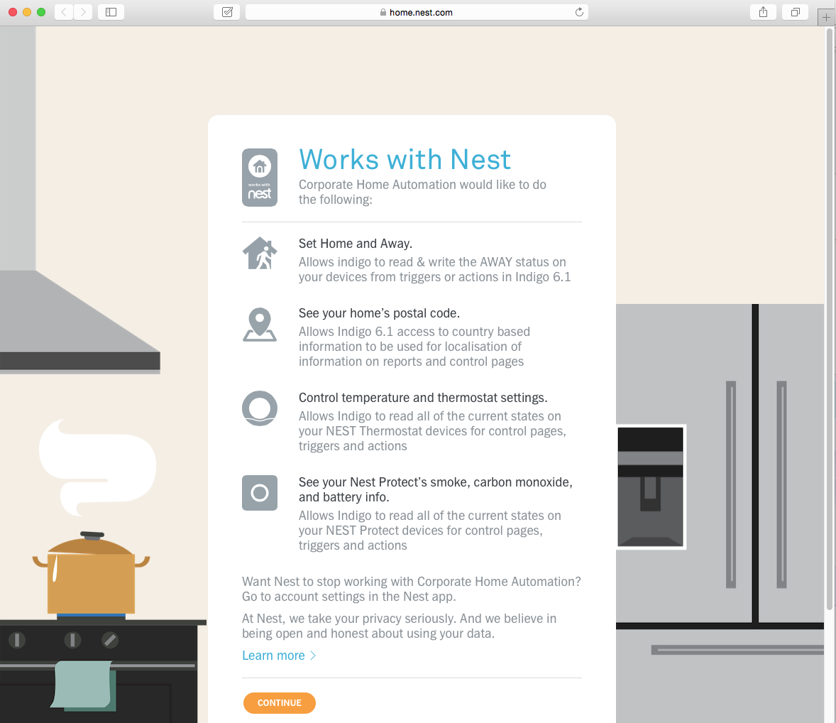 NEST Permissions on home.nest.com