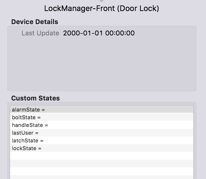 Lock Manager device states