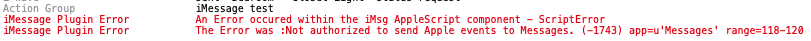 messages error